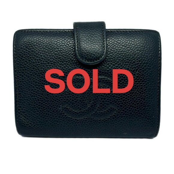 CHANEL - Black Calfskin Bifold Wallet 221-062725 - Picture 1 of 5